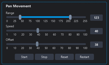 Pan and tilt position control