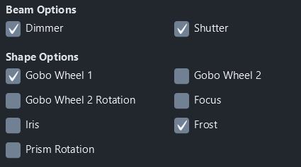 Save options